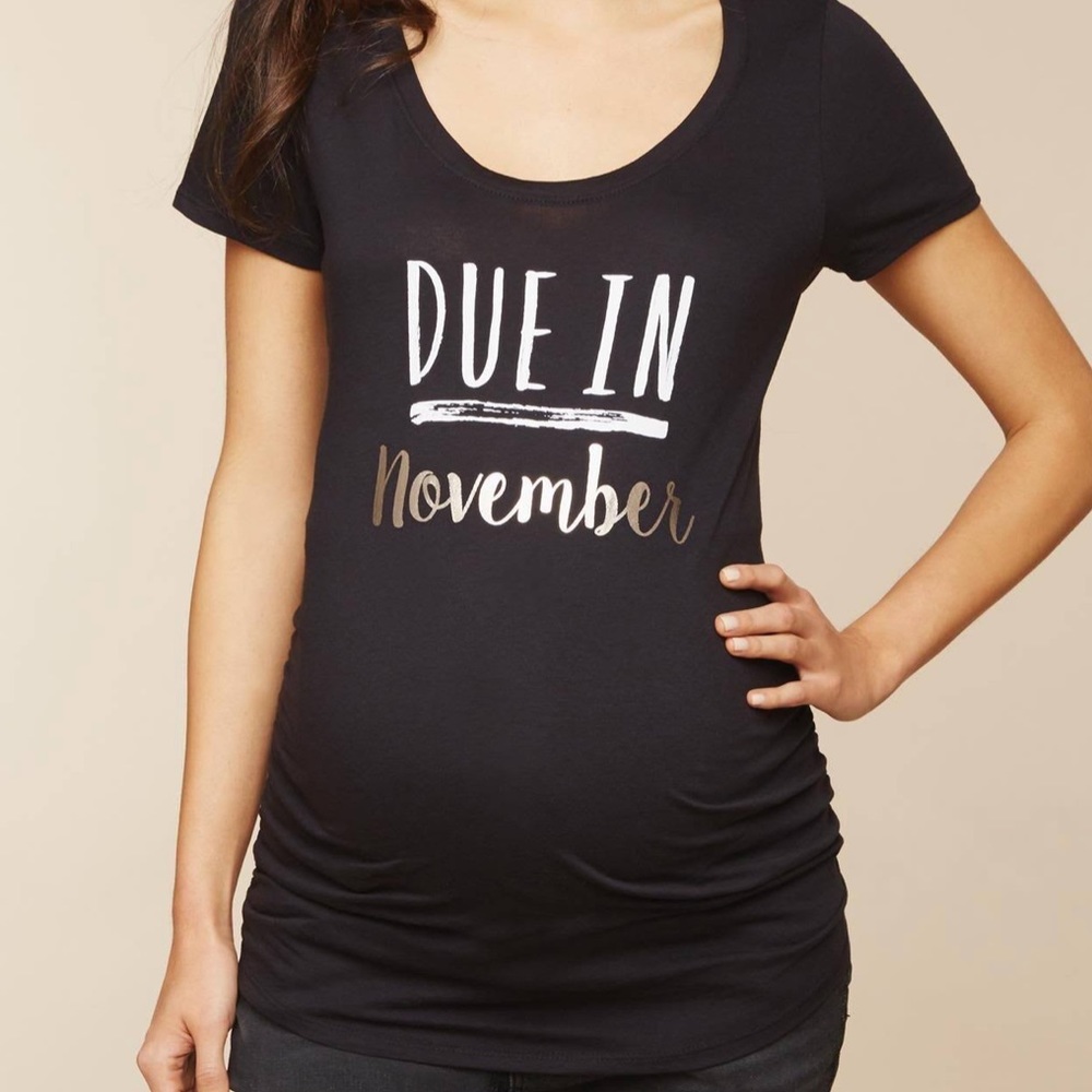 Due in November maternity tee size small